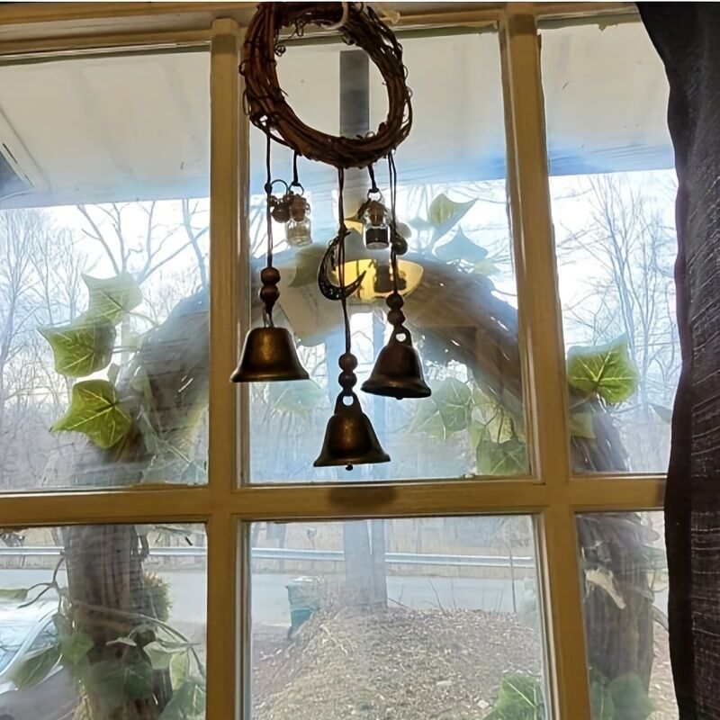 Bell Door Handle Protector Pendant, Vine-style Wind Chime, Witch Prayer Crystal Wind Chime, Home Decor