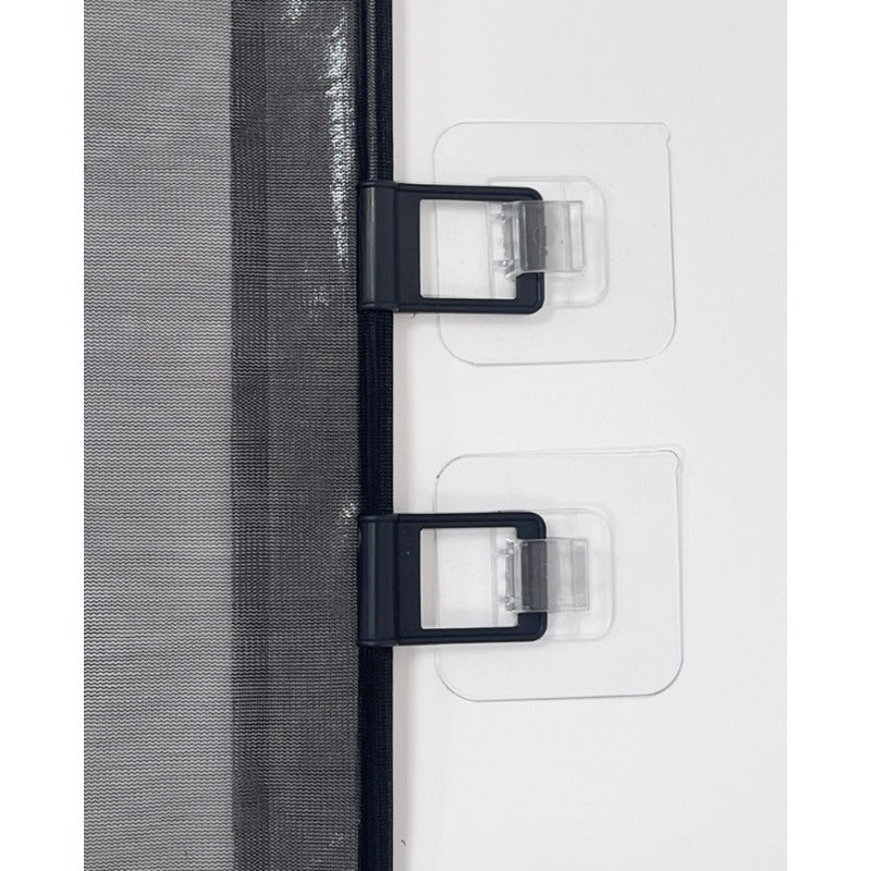 Expandable Pet Fence, made of PVC mesh material, easy to install, suitable for small dogs, cats, and various pets. No-drilling design effectively prevents pets from escaping, making it an ideal choice for stairs, corridors, and doorways. (BLACK)