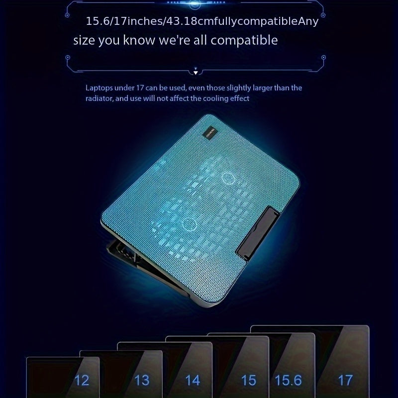 **Fully Compatible Laptop Stand|Dual-Fan Cooling + Ergonomic Angle Adjustment, All-in-One Portable Design for Work, Gaming, and Entertainment**