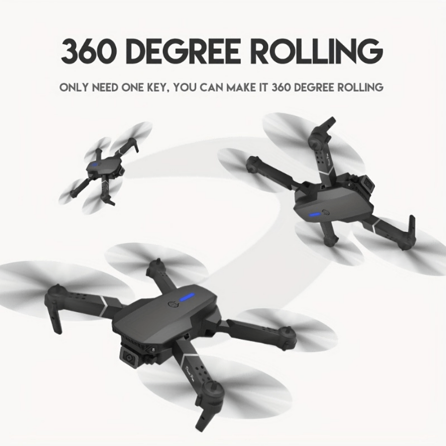 **E88 PRO All-in-One Gesture-Controlled Aerial Drone | Dual Adjustable HD Cameras + 3-Speed Wind Resistance + Touch-Free Operation, Smart Tracking with One-Click Editing, Perfect for Beginners and Outdoor Creativity**