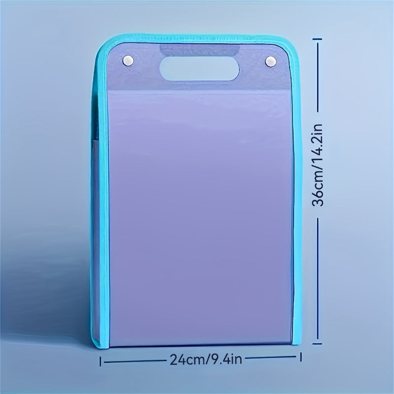 13-Pocket Accordion File Folder — A4 Portable Vertical Folding Organizer with Index Tabs, Suitable for School, Office, Student, and Professional Document Organization, Made of High-Clarity Waterproof Material, Expandable Multi-Functional File Pouch(GREEN)