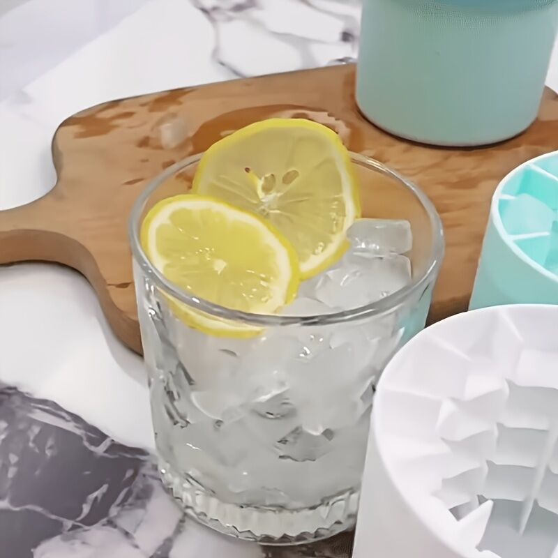 1 pc pink Silicone Ice Cube Cup – Freezable & Reusable Ice Maker, Perfect for Home, Bar, Pub, Club, and Outdoor Summer Drinks in Light Blue, Ideal for Cocktails and Fresh Fruit Infusions