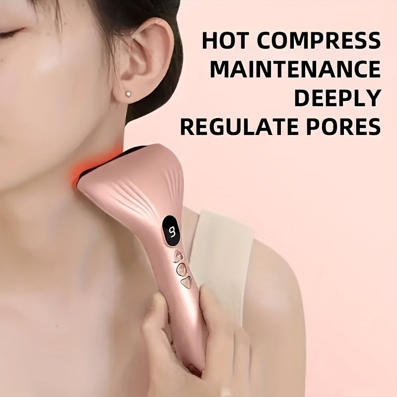 USB Electric Gua Sha Massager, Electric Massager, Heated Vibration Gua Sha Board, Suitable for Neck, Shoulder, and Back Massage Tools, Ideal for Beauty/Daily Relaxation, Home Personal Care Tool(green)