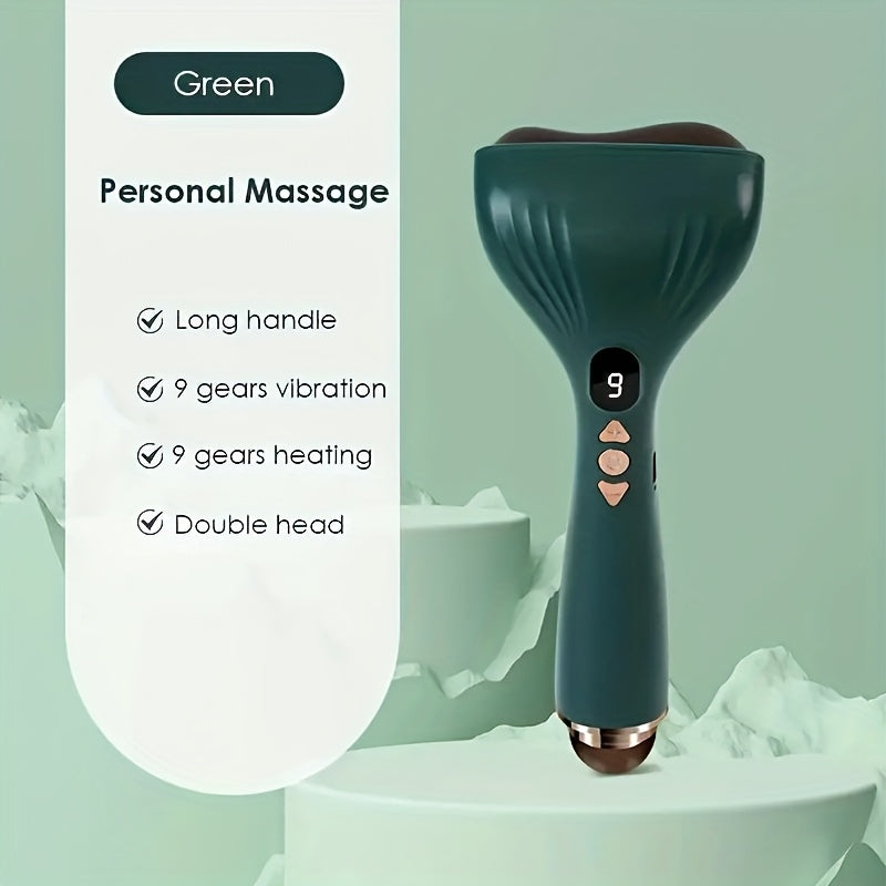 USB Electric Gua Sha Massager, Electric Massager, Heated Vibration Gua Sha Board, Suitable for Neck, Shoulder, and Back Massage Tools, Ideal for Beauty/Daily Relaxation, Home Personal Care Tool(WHITE)