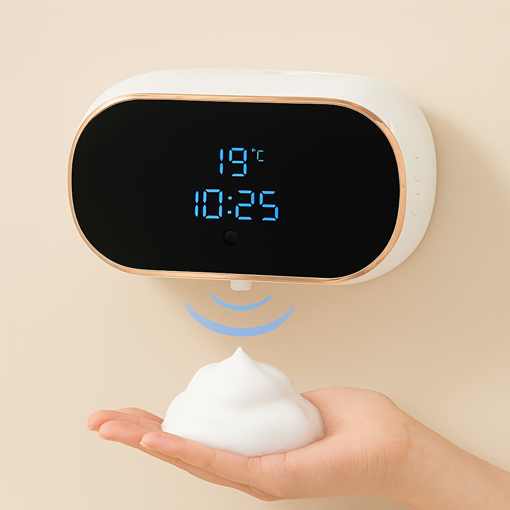 Upgraded Infrared Sensing, Extra-Large Battery for Extended Usage, Three-Level Foam Volume Adjustment, Ultra-Fine Foam Hand Soap Dispenser(black)