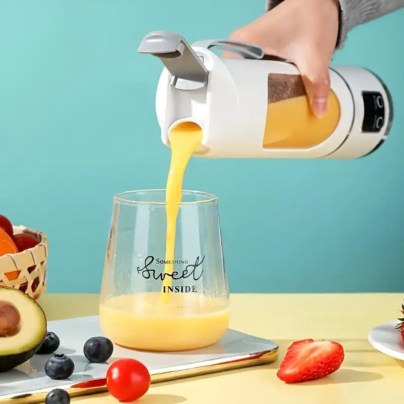 Portable USB Electric Blending Cup with 15.21 oz Capacity (1300 mAh / 3.7 V) – Ideal for Smoothies, Whipped Drinks, Travel, and Fitness.