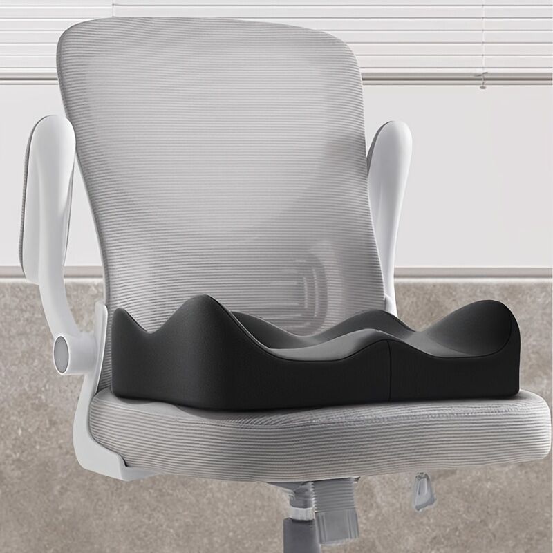 black**Waist Support and Seat Cushion Combo: Scientifically Supports the Back, Breathable and Pressure-Relieving, Comfortable for 8 Hours of Sitting**