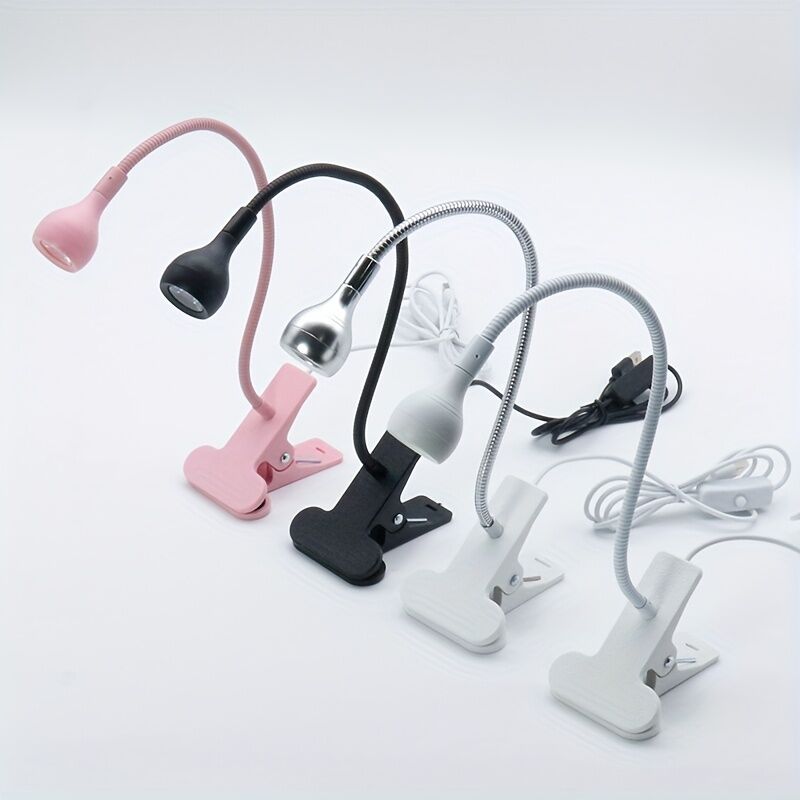 Straight UV/LED Nail Lamp, Table Lamp, Night Light, USB Nail Clamp Light, Gel Polish Curing Light with UV/LED Dual Function(pink)