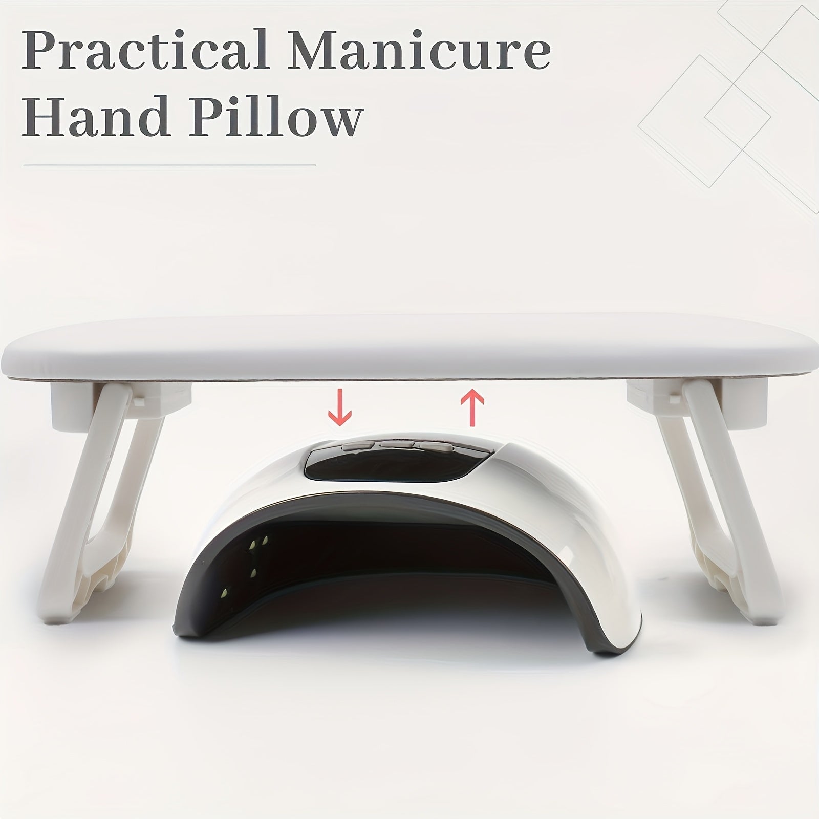 Grey Dual-Use Hand Pillow: Combines Manicure Support and Portable Folding, Ergonomic Design, Suitable for Multiple Scenarios, Providing Comfort Anytime