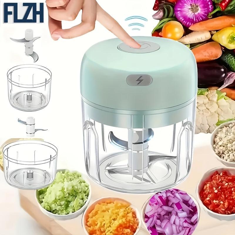 PINK Mini Electric Garlic Chopper, Meat Grinder, and Vegetable Chopper, USB Rechargeable Mini Food Blender, Efficient Small Food Processor, Suitable for Ginger, Chili, Fruits, and Meat