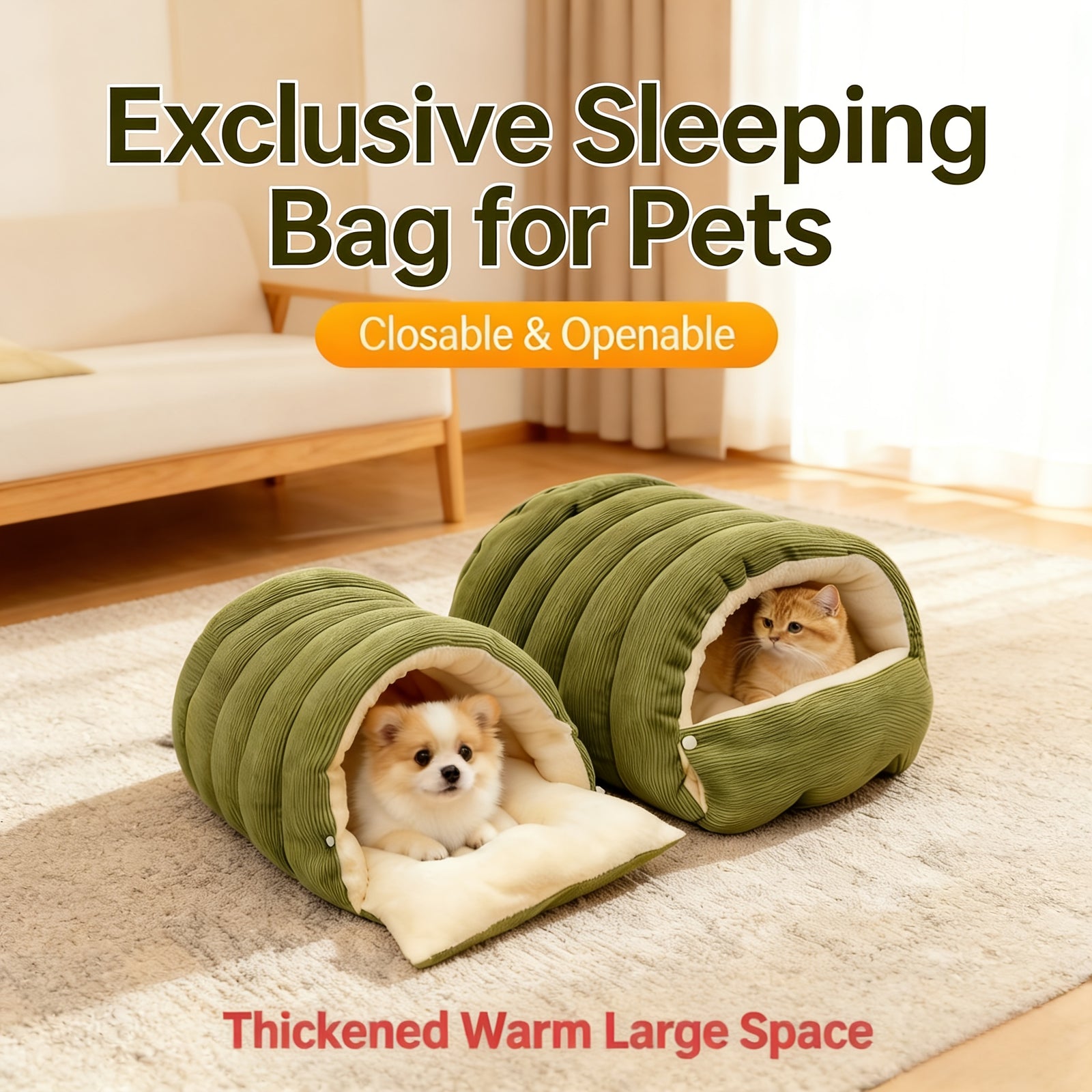 High-Elasticity Warm Cat Bed: 45×30×19cm Wrapped Design, Striped Fleece + Arctic Fleece Heat Retention, Removable & Washable(light purple)