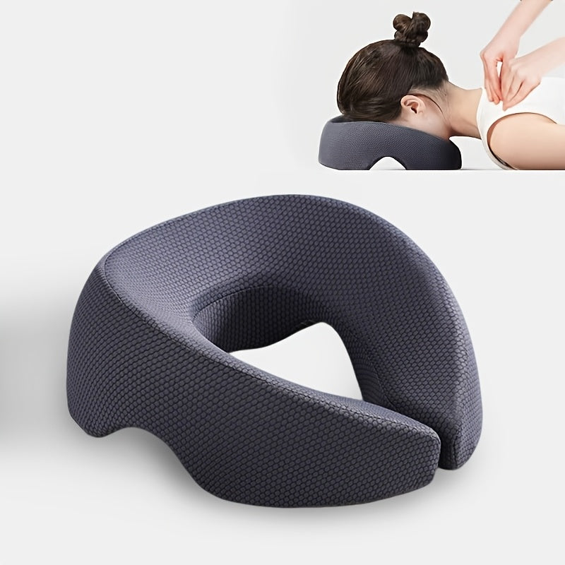 BLUE Soft O-shaped/U-shaped Face Pillow for Beauty Salons/Spa Massage, Ergonomic Face Pillow, Multi-functional Suitable for Adult Facial Care and Relaxation, Multi-functional Neck and Face Support Comfort Face Pillow