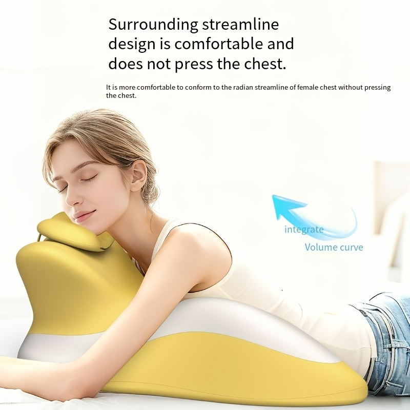 Bed Stomach-Sleep Pillow - Multi-functional Prone Position Pillow for Stomach Sleeping, Phone Use, Reading, Couples Fun Play, Intimacy Aid for Couples, Bed Hip Elevation Tool, Pā Pā Pillow(BLUE)