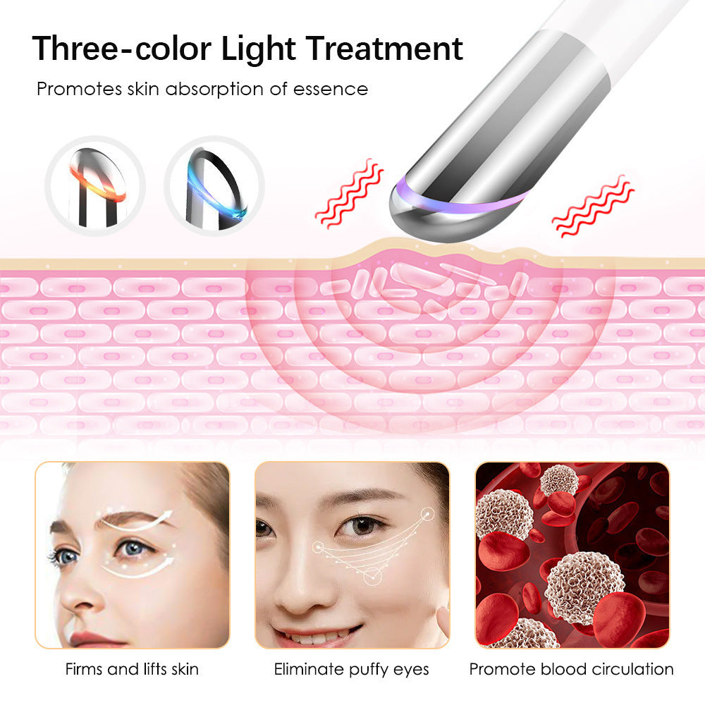 Blue Light Eye Beauty Device|Four Core Functions in One Device: Blue Light Disinfection and Sterilization, High-Frequency Vibration Massage, Reduction of Oil Secretion, Lightening of Eye Bags and Dark Circles