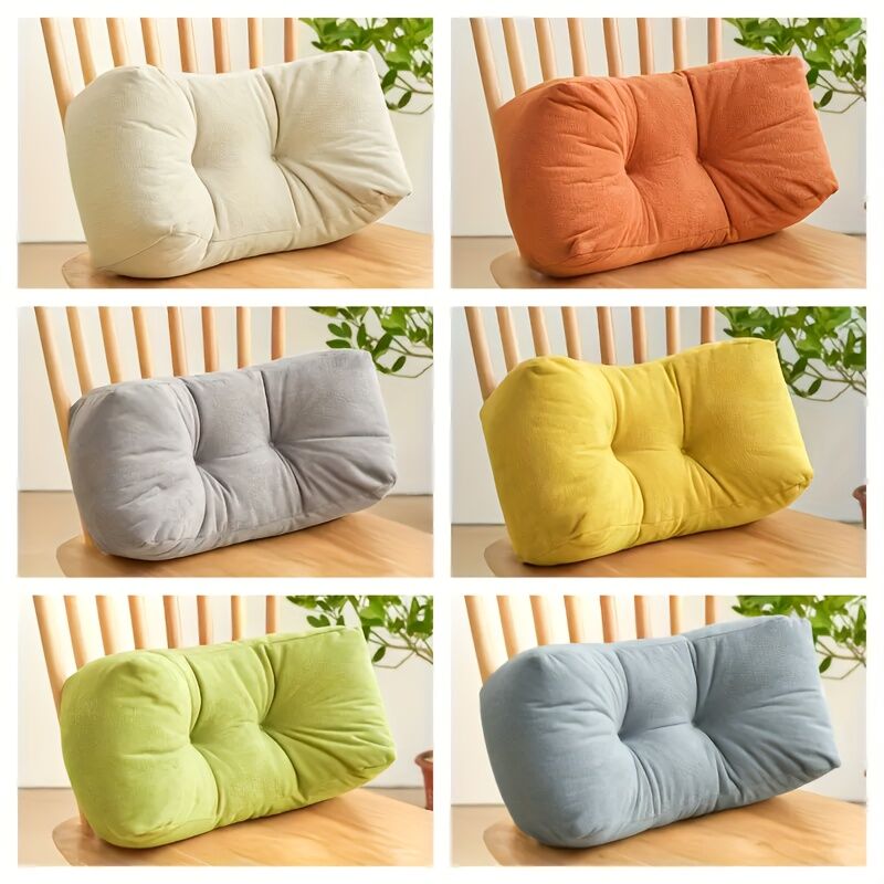 haze blue**Cloud-Touch Chenille Multi-Function Lumbar Pillow: Supports Long-Hour Sitting, Removable & Washable Design, Gently Releases Pressure Every Day Like a Cloud**