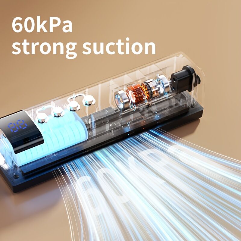 **1pc white Portable Wireless Vacuum Sealer|USB Charging Compact Design, One-Touch Sealing for Long-Lasting Freshness, Ideal for Home & Outdoor Use**