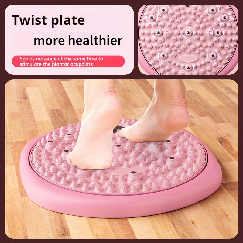 Magnetic Foot Massage & Waist Twisting Disc|Home Body-Shaping Fitness Equipment, Silent Anti-Slip Dual-Function, Promotes Circulation & Improves Sleep(pink)