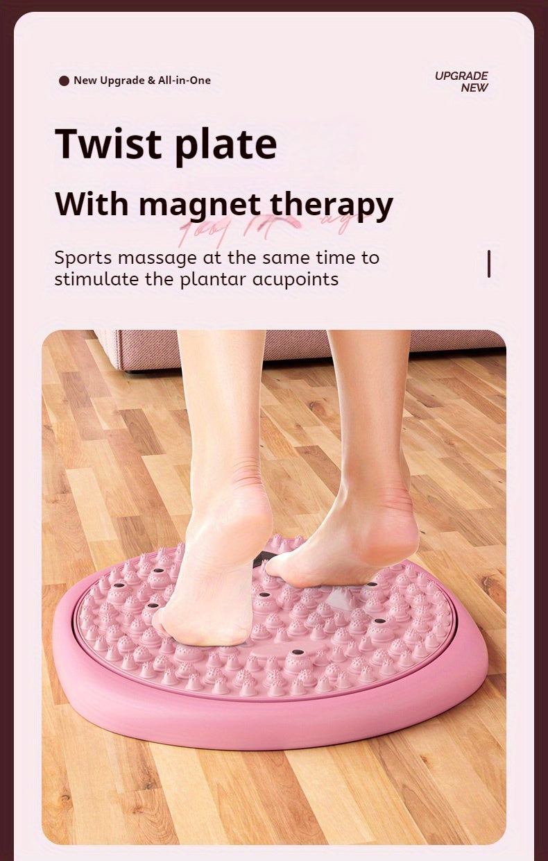 Magnetic Foot Massage & Waist Twisting Disc|Home Body-Shaping Fitness Equipment, Silent Anti-Slip Dual-Function, Promotes Circulation & Improves Sleep(green)