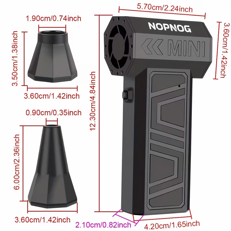 Car wireless snow blower: 130,000 RPM high-speed turbine, 4 adjustable wind speeds, Type-C charging dust removal pneumatic tool, suitable for cleaning both inside and outside the vehicle, snow removal, and crevice dust removal