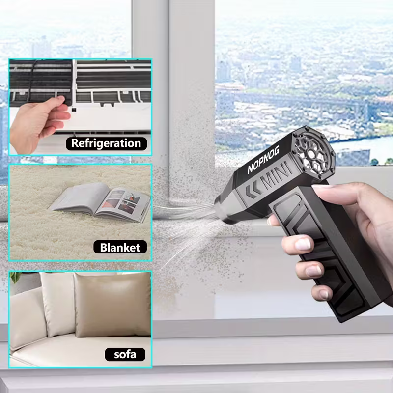 Wireless turbojet dust collector, 130,000 RPM power, lightweight ABS jet hair dryer, a multi-scenario cleaning tool for home, office, car and camping