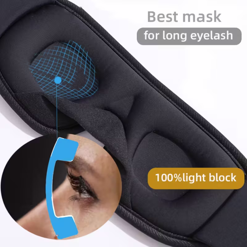 1 3D wireless sleep mask with 5.2BT headphones, the best sleep mask, Type-C charging cable built-in, wireless music eye mask, suitable for both men and women, wireless sleep mask, sleep eye mask, travel sleep aid, portable sleep solution, soft ear pads, l