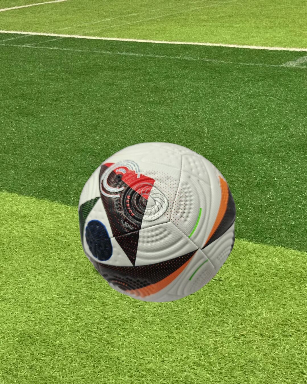 Euro Cup group stage football, special black and white pattern PU ultra-durable kicking soft new fashion event-specific football