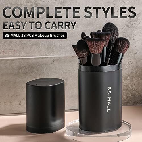 Black Professional Makeup Brush Set (18-Piece): Cruelty-Free, Versatile for Foundation, Blush & Eyeshadow, Ideal for Aussies