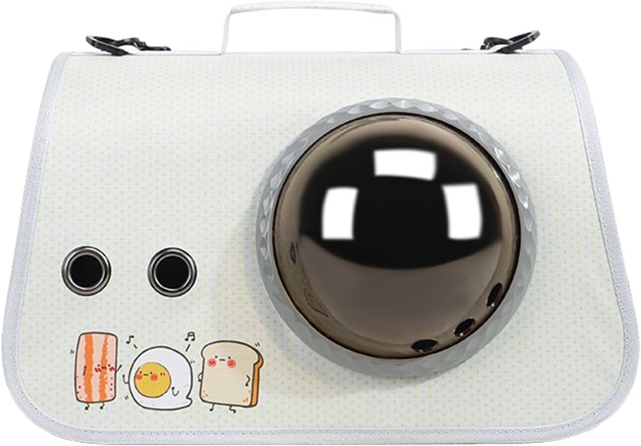 Printed Space Capsule Cat Bag, Large Capacity Crossbody Dog Bag, Universal Pet Bag for All Seasons