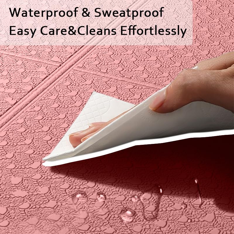 Portable Foldable Yoga Mat – Dual-Sided Non-Slip TPE Exercise Mat for Yoga, Pilates, Kids Nap & Travel (Black) | Other Colors Available in Store