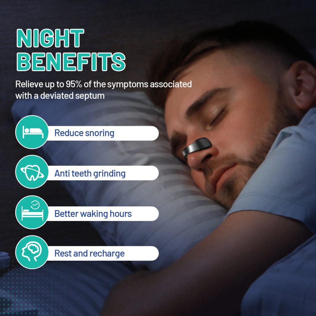Black Magnetic Nasal Strips Kit (30-Day Supply): Breath Support with Reusable Bands & Adhesive Tabs – Enhance Oxygen Flow, Reduce Snoring, Improve Sleep