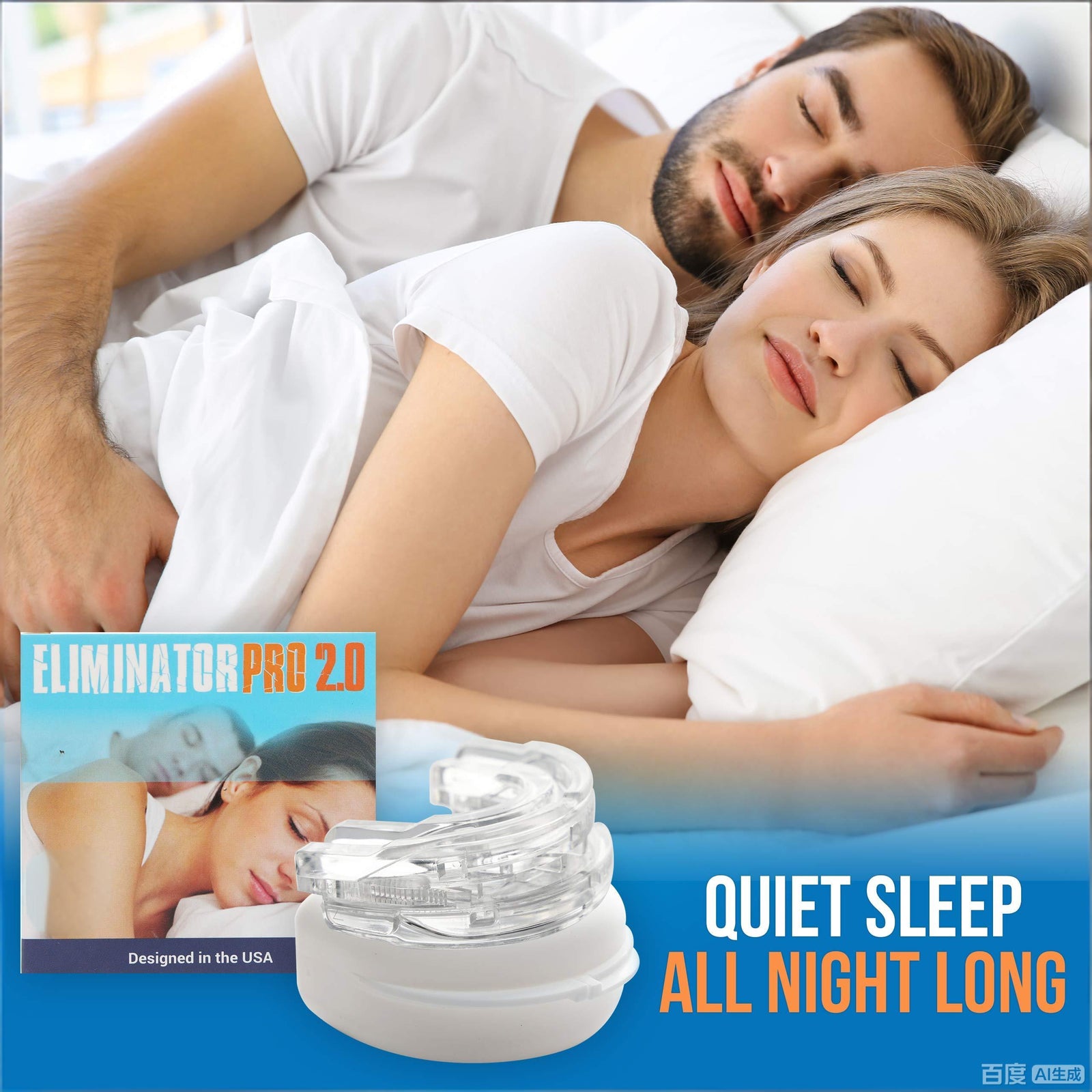 Clear Anti-Snore Mouthpiece – Adjustable Night Guard for Teeth Grinding & Clenching | Self-Moldable Dental Protector with Precision Fit