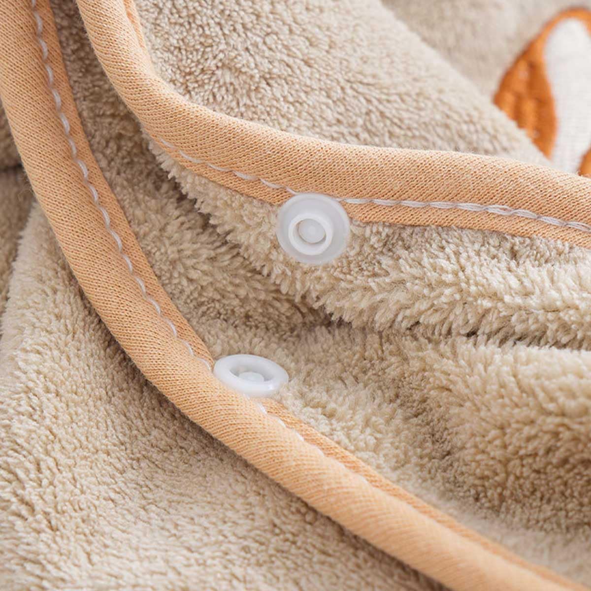 Ultra-Soft Hooded Bath Towel for Kids – Coral Fleece Poncho with Charming Animal Design, Quick-Dry Absorbent Robe for Bath, Pool, Beach (Bear)