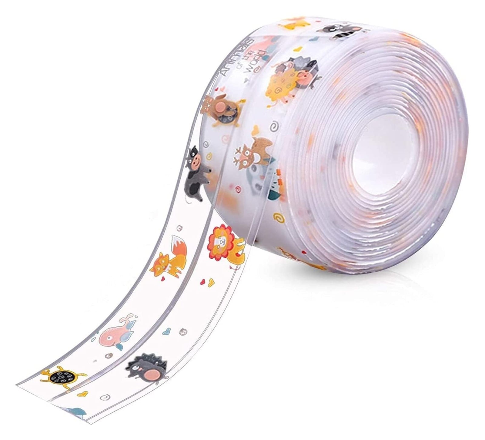 2-Pack Waterproof Self-Adhesive Sealant Tape – Transparent PVC Edge Strip for Kitchen, Bathroom, Sink, Toilet, and Wall Corners – Easy to Cut and Clean (Pattern1)