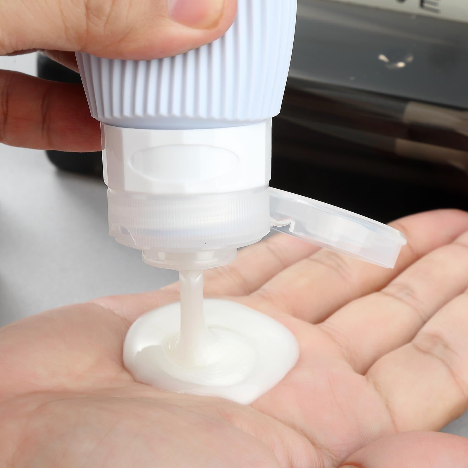 16-Piece Travel Bottle Set with Leak-Proof Silicone Squeeze Bottles – Reusable Toiletry Containers for Shampoo, Lotion, Makeup Remover (Grey) | Other Colors Available in Store