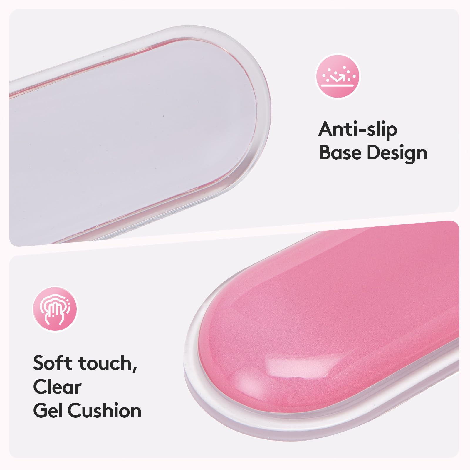 Ergonomic Gel Wrist Rest Set – Keyboard and Mouse Support Pad with Soft Cushioning for Office, Work, Gaming, and Study – Anti-Slip Base, Comfortable Design (Pink)