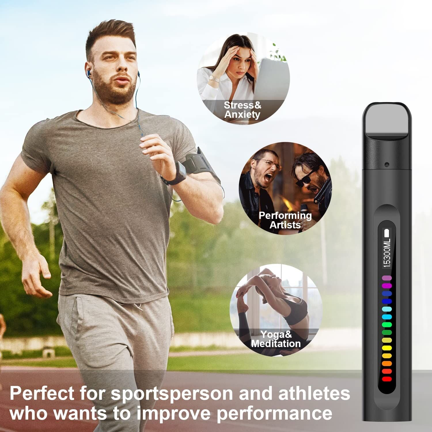 Portable Smart Breathing Trainer – Rechargeable Respiratory Exercise Device with LED Progress Bar | Boost Lung Capacity & Endurance for Athletes, Runners & Fitness Enthusiasts