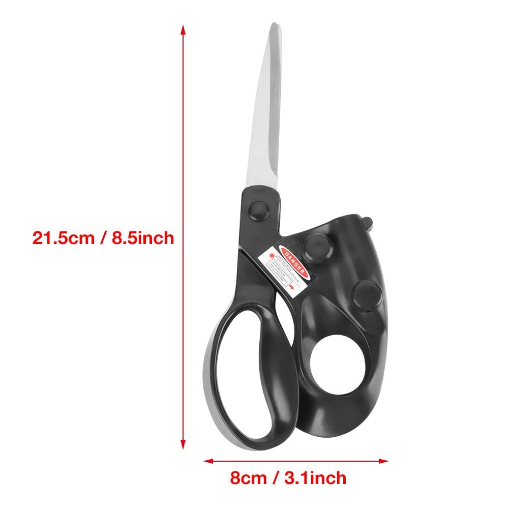 Professional Laser Guided Sewing Scissors for Home Craft Wrapping Gift Fabric Sewing Cut Straight Fast for Fabric Paper Crafts | Upgraded Ergonomic Handle (Black)