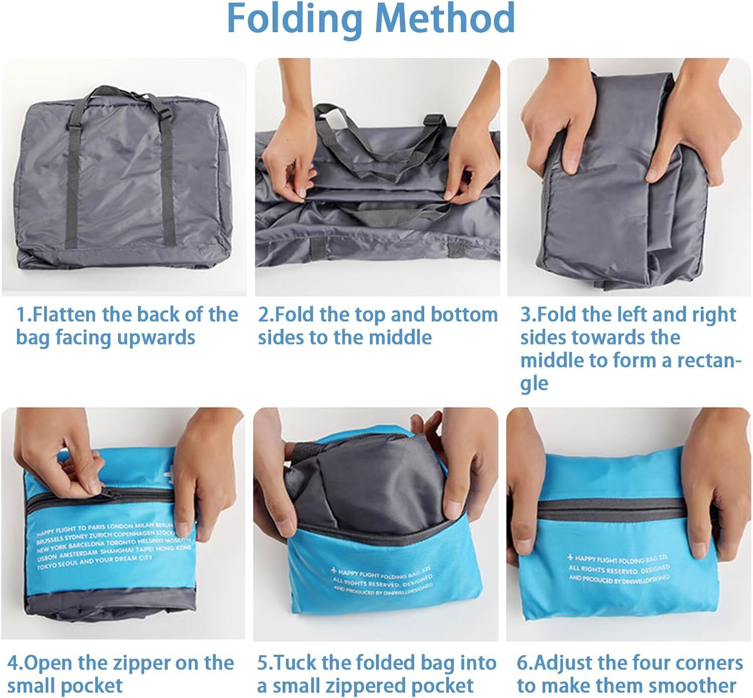 Compact Foldable Travel Duffel Bag – Lightweight Carry-On for Weekend Trips, Overnight & Gym Use (Pink) | Other Colors Available In-Store