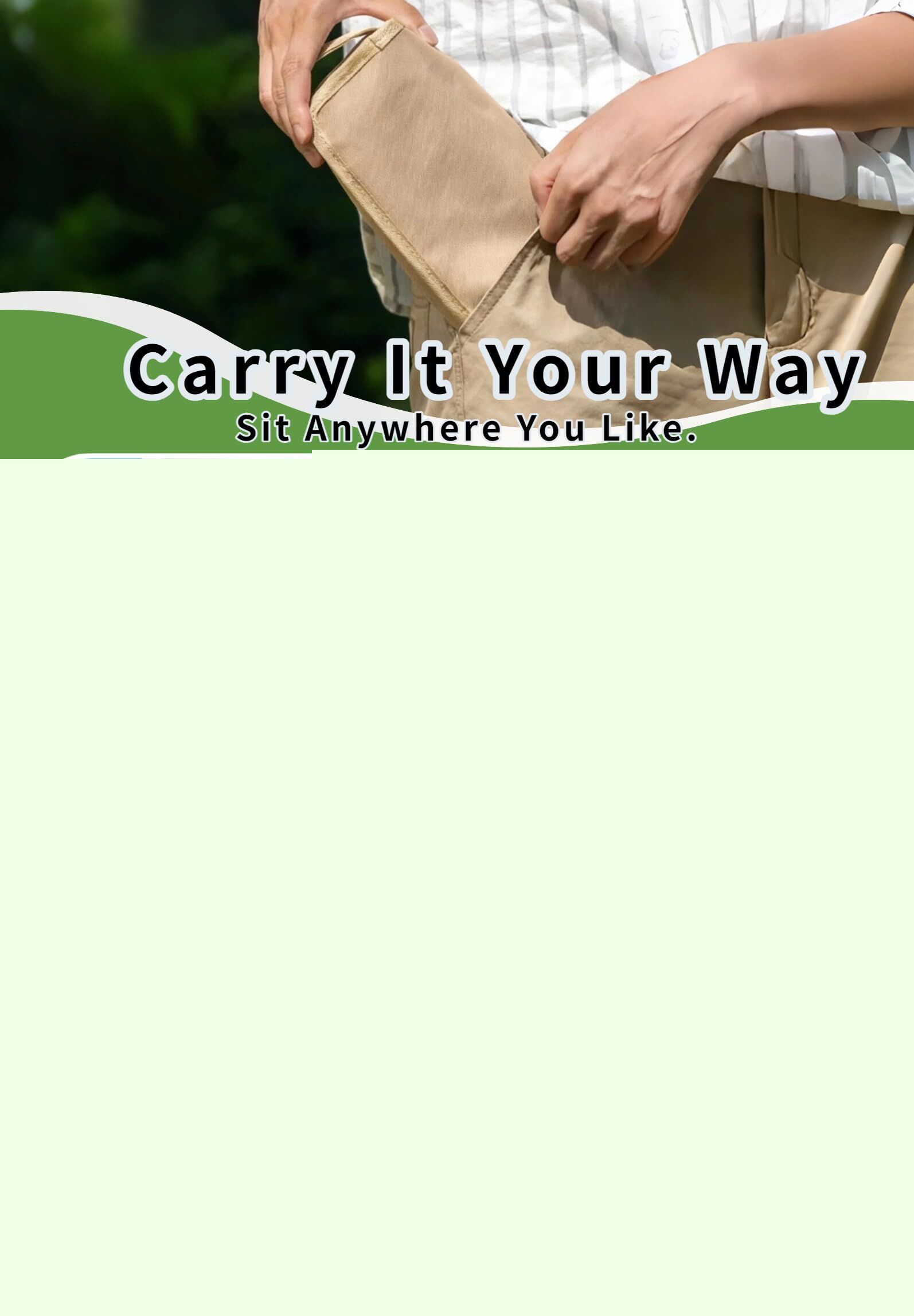 Black Portable Folding Chair – Compact Outdoor Stool for Camping, Fishing & Hiking | Lightweight Collapsible Seat with Carry Bag | Durable Steel Frame | Other Colours Available In-Store