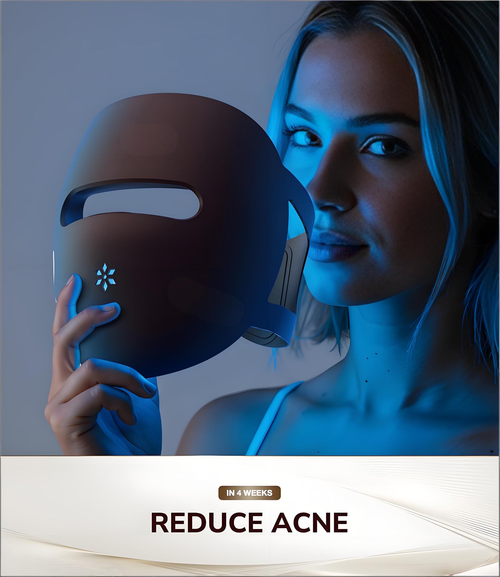 High-Performance 3D LED Beauty Mask – 4 Light Modes, 328 LEDs, Wireless Operation, Adjustable Timer, Lightweight & Flexible Fit – Reveal Radiant Skin (Brown)