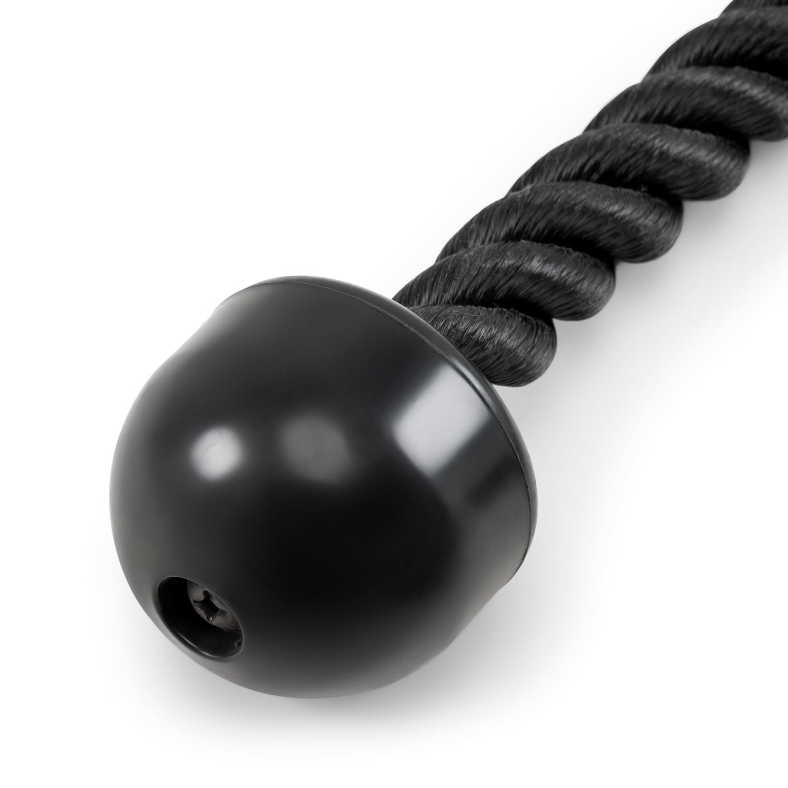 Heavy-Duty Dual-Handle Triceps Rope for Cable Machine – Braided Nylon Fitness Attachment with Rubber Ends (Black)