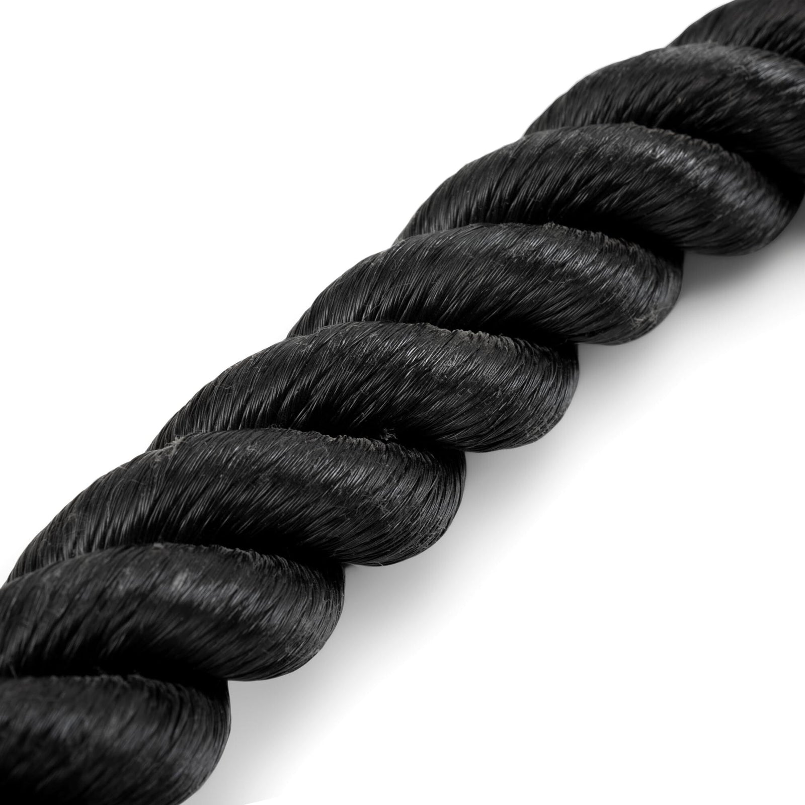 Heavy-Duty Dual-Handle Triceps Rope for Cable Machine – Braided Nylon Fitness Attachment with Rubber Ends (Black)