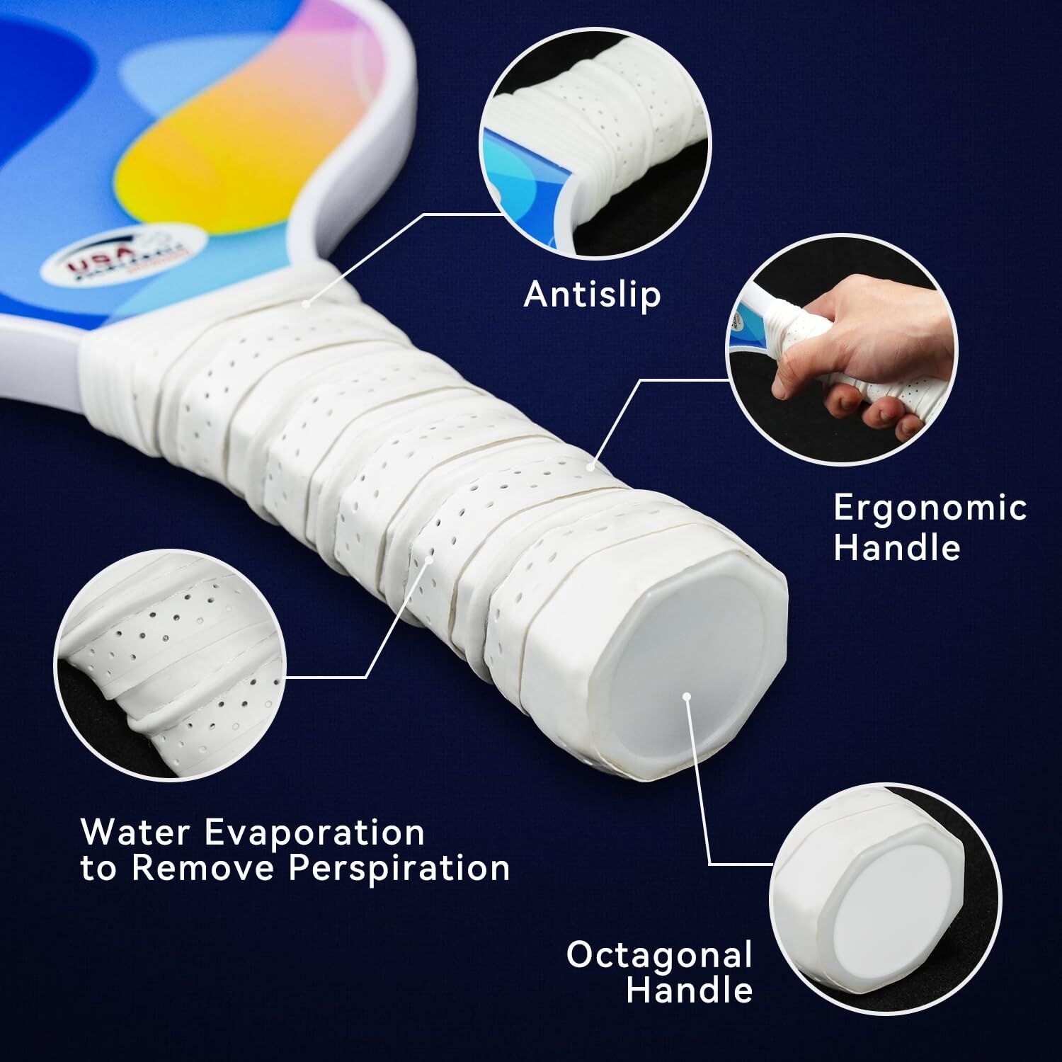 Pickleball Paddle Set with 4 Balls – Fiberglass Surface, Lightweight Grip | Indoor & Outdoor Play