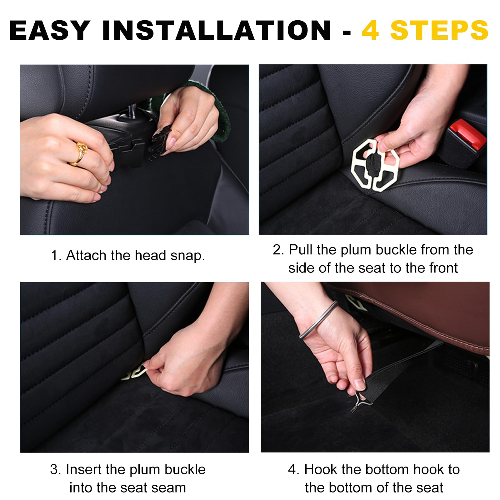 Car Back Seat Organizer with Foldable Table Tray – Universal Rear Seat Storage Bag, Multi-Pocket Holder for Tablet, Drinks & Essentials (Black)