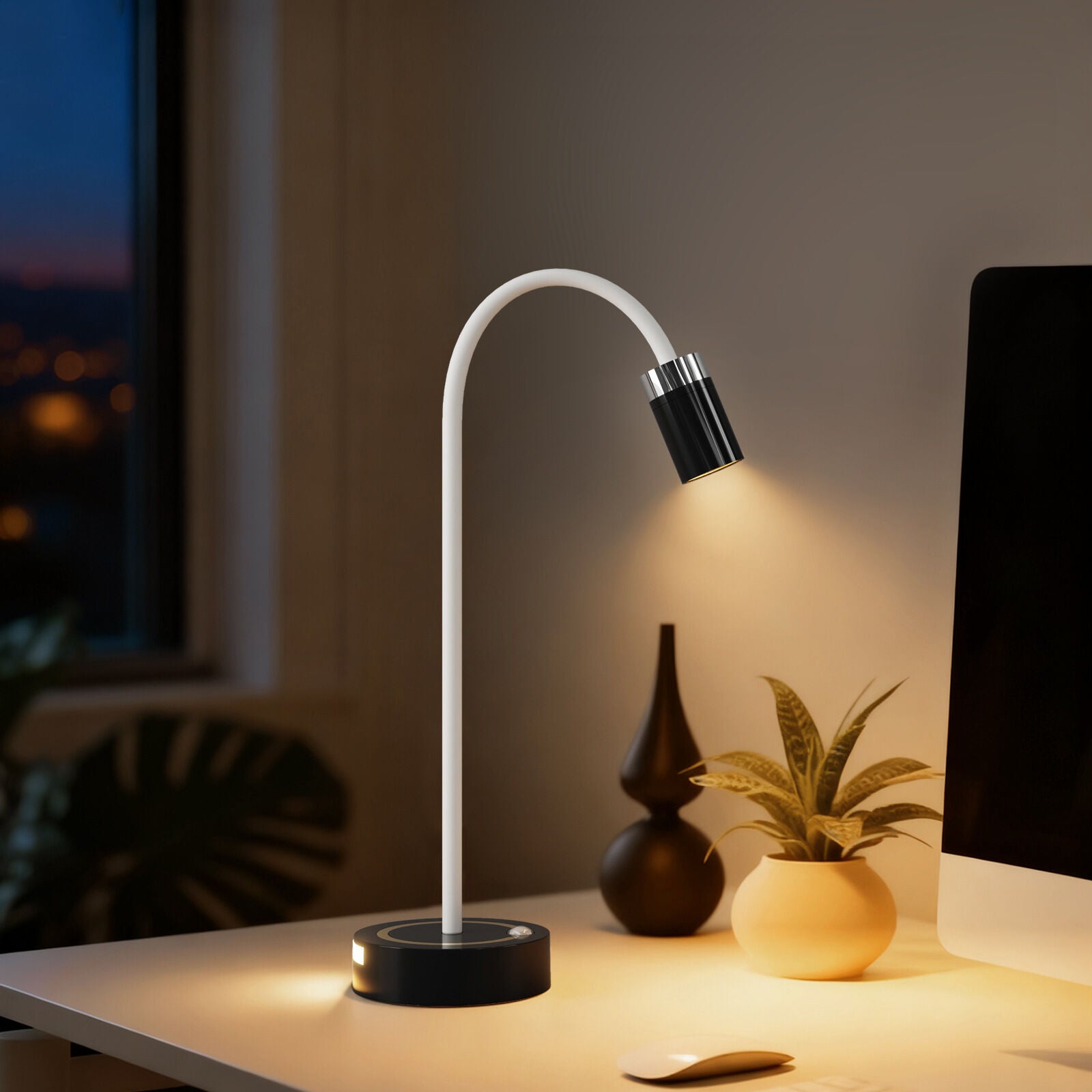 Rechargeable Motion Sensor Night Light – DIY Silicone Hose Lamp for Bedroom & Desk (Black) | Other Colors Available in Store