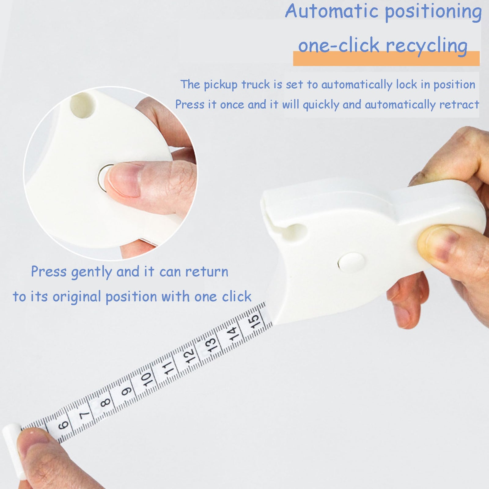 Soft Retractable Body Tape Measure for Fitness, Tailoring & Home Use – 60-Inch Dual-Scale Measuring Tape with Lock, 3-Pack of Identical Units (White)