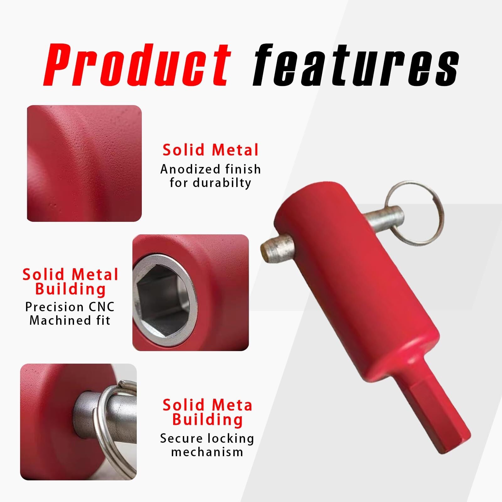 Stop Hand Cranking! Trailer Jack Drill Adapter - Effortless Electric Lift for Standard & Universal Trailer Jacks, Perfect for RV & Boat Trailers (Red)