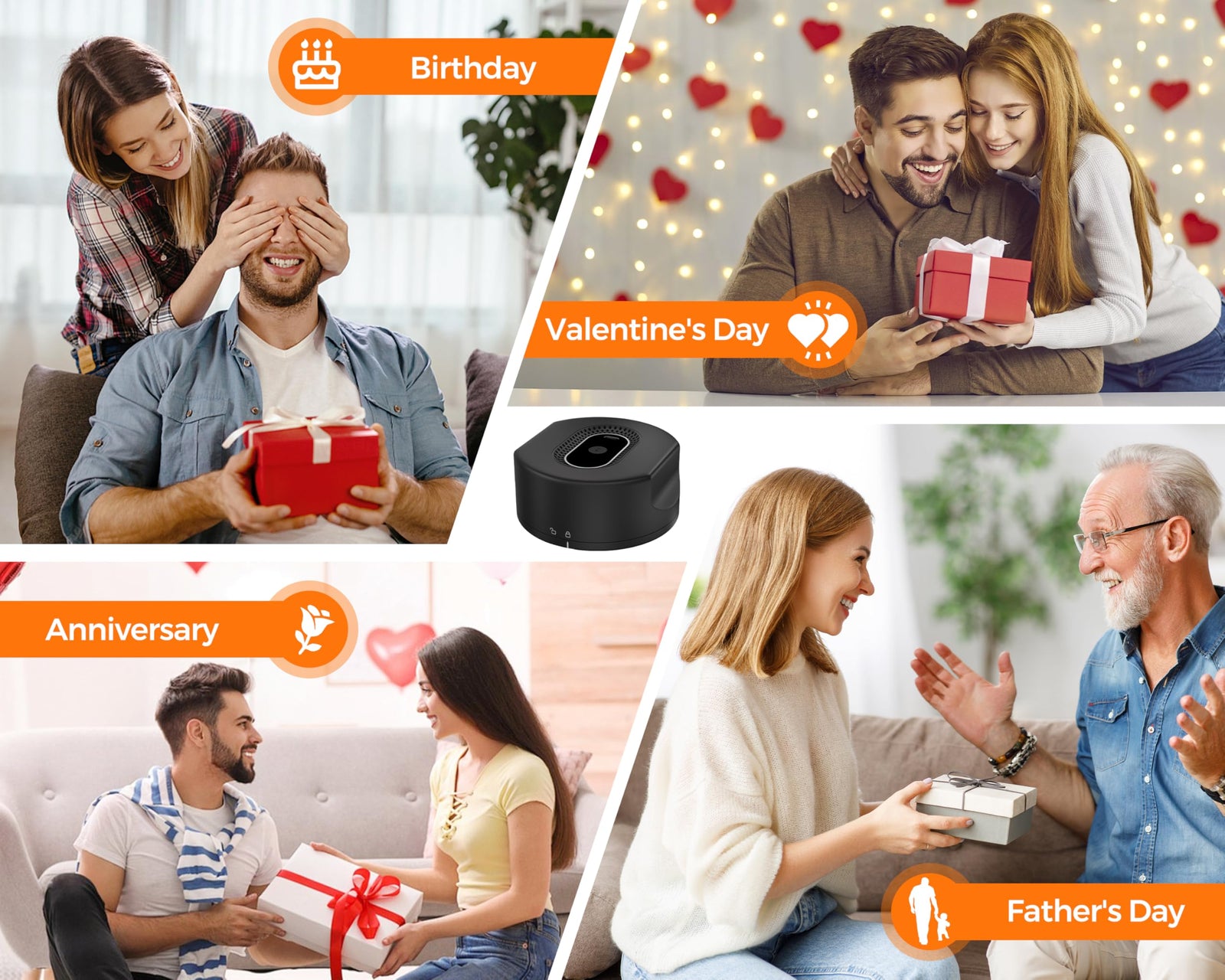 Black Smart Cocktail Smoker Kit – Electric Whiskey Smoke Generator with 6 Wood Chips, USB Rechargeable, One-Click Ignition | Perfect Gift for Men & Bar Enthusiasts