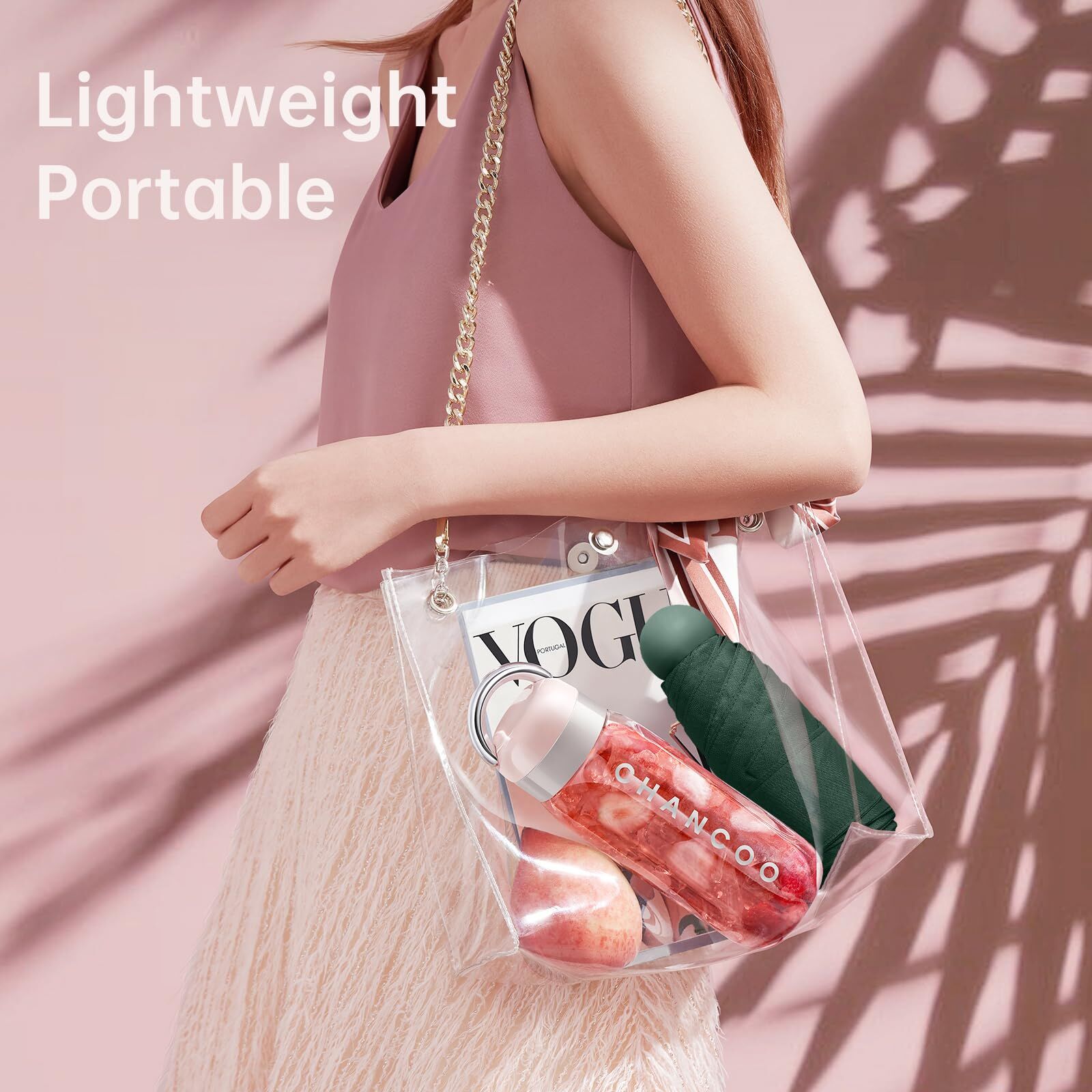 Mini Travel Umbrella – Compact Sun & Rain Protection for Women, Kids | UV-Blocking Pocket Umbrella with Case | Lightweight Foldable Umbrella(dark green)