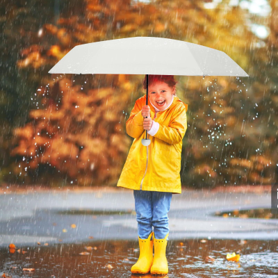 Mini Travel Umbrella – Compact Sun & Rain Protection for Women, Kids | UV-Blocking Pocket Umbrella with Case | Lightweight Foldable Umbrella(grey)